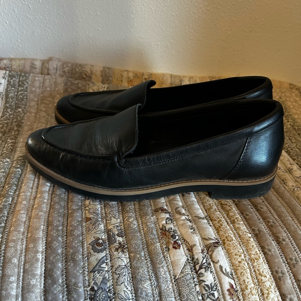 Aldo Black Leather Loafers for Women